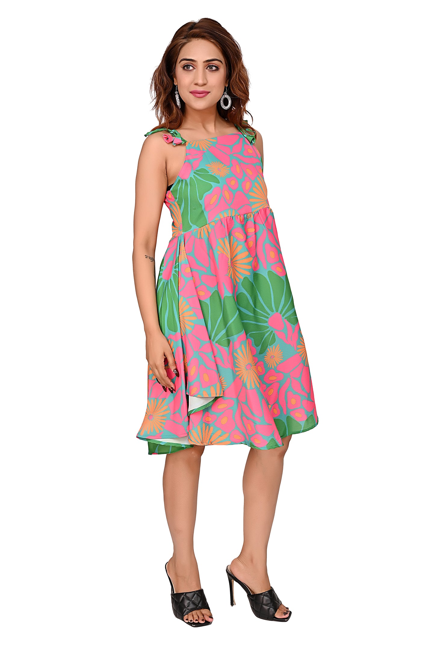 The Multicolor Middi Dress For Women