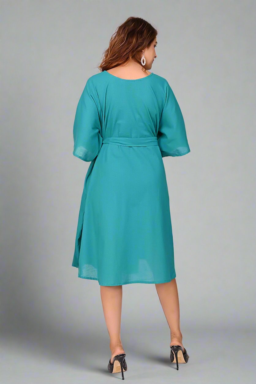 Teal tunic fashion dress