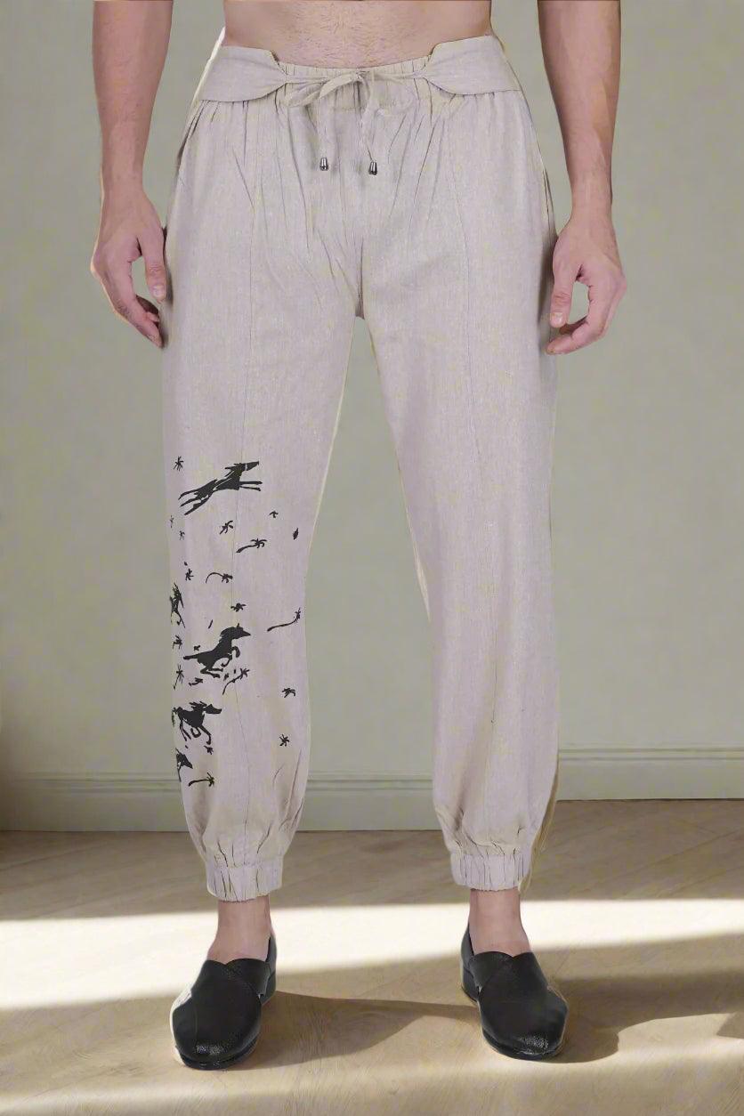 Beige Horse Print Pajama