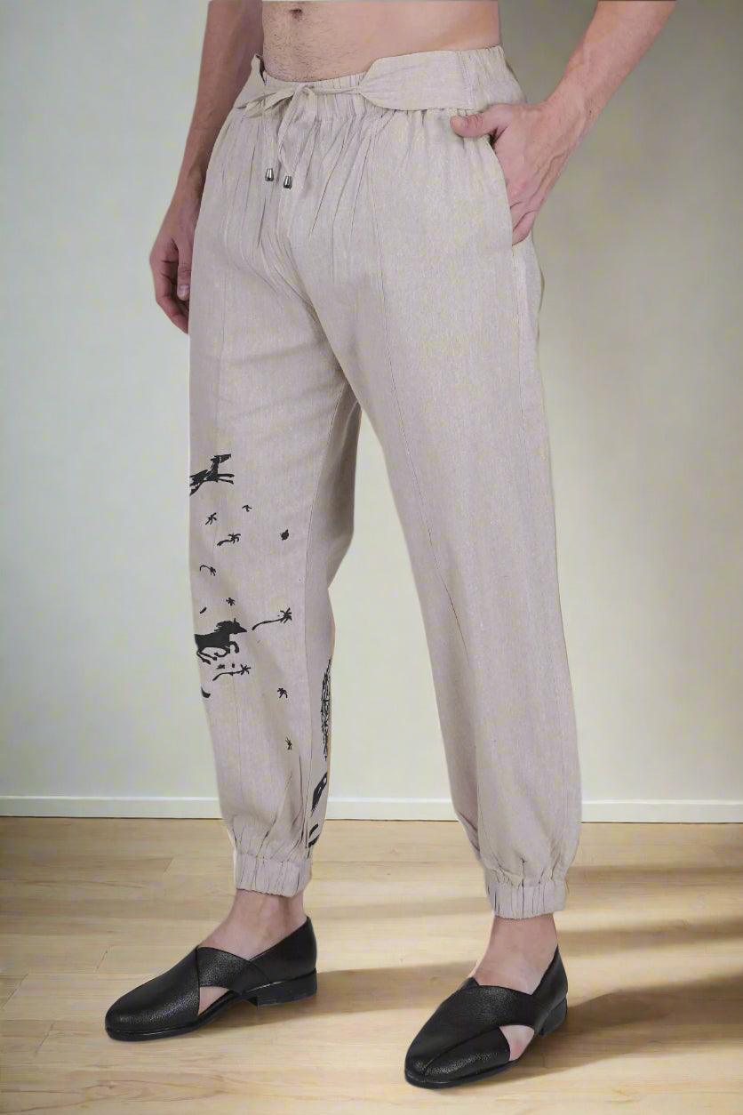 Beige Horse Print Pajama