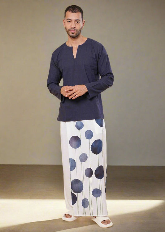 Navy Blossom Pajamalungi