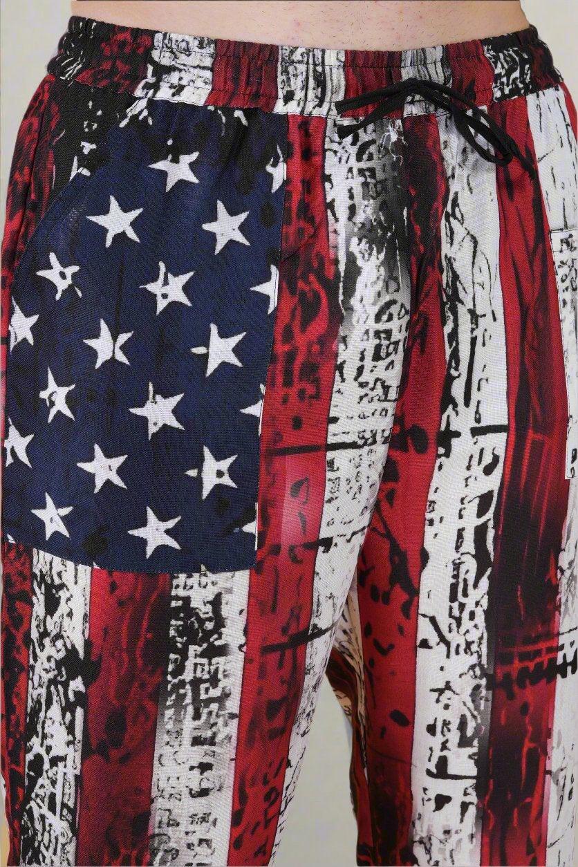 Stars & Stripes Printed Pajama
