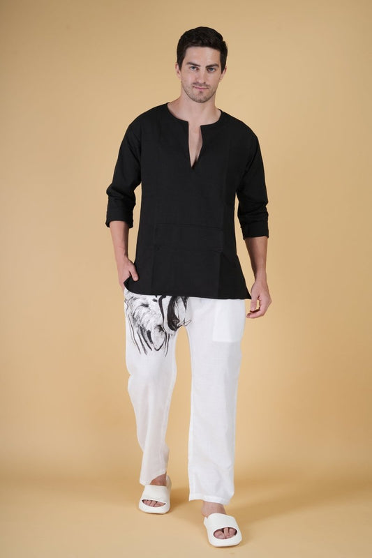 Lion Print White Pajama