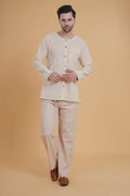 Cream Hakoba Cotton Co-ord Set