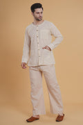 Cream Hakoba Cotton Co-ord Set