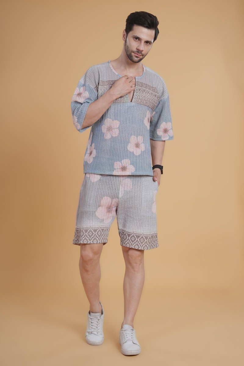 Island Bloom Crochet Kurta