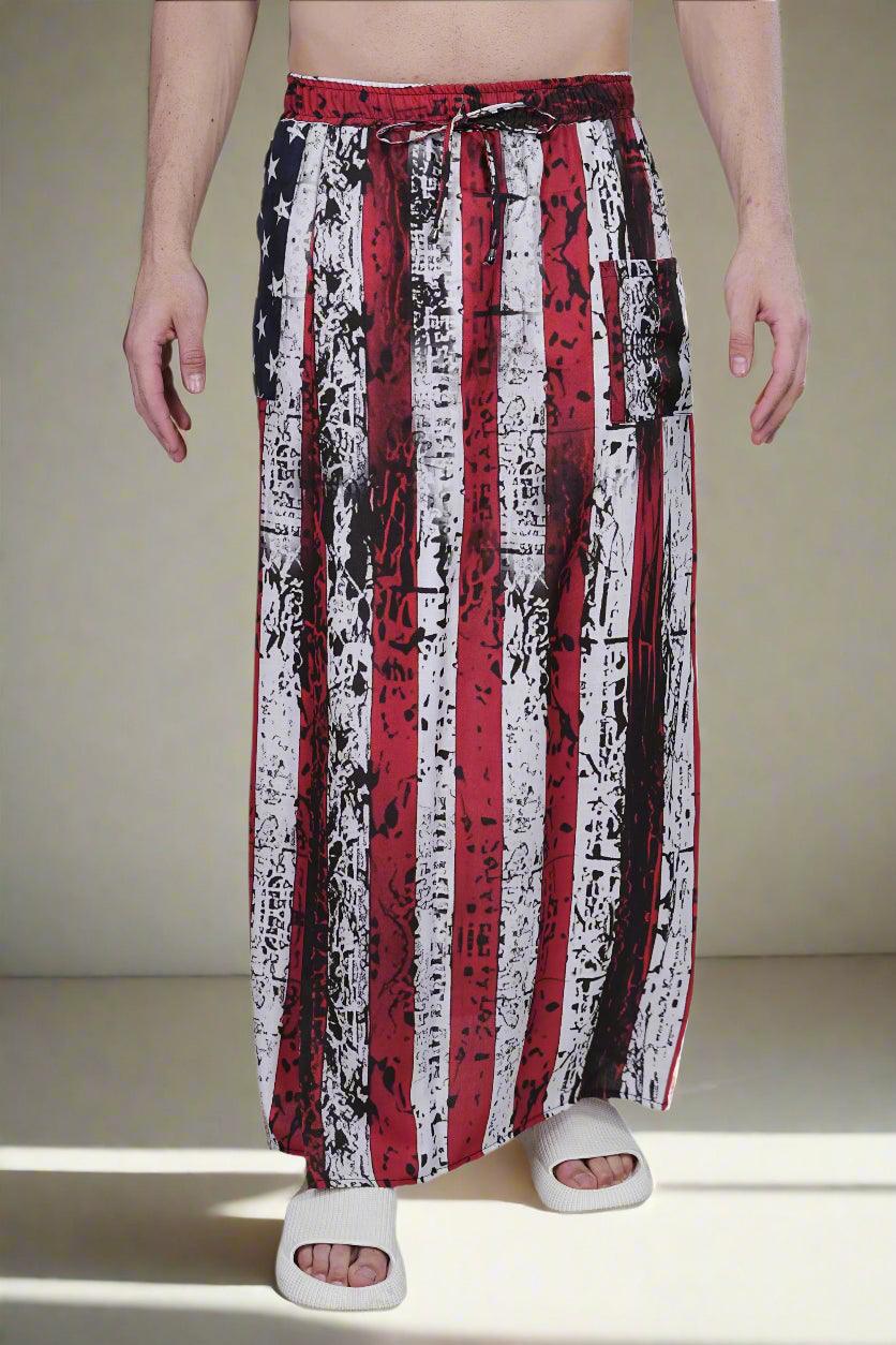 Stars & Stripes Printed PajamaLungi