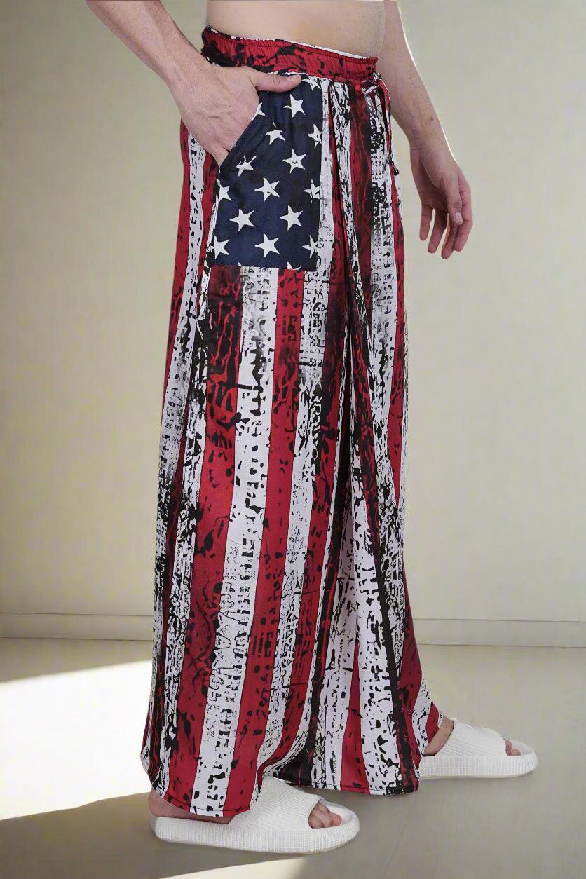 Stars & Stripes Printed PajamaLungi