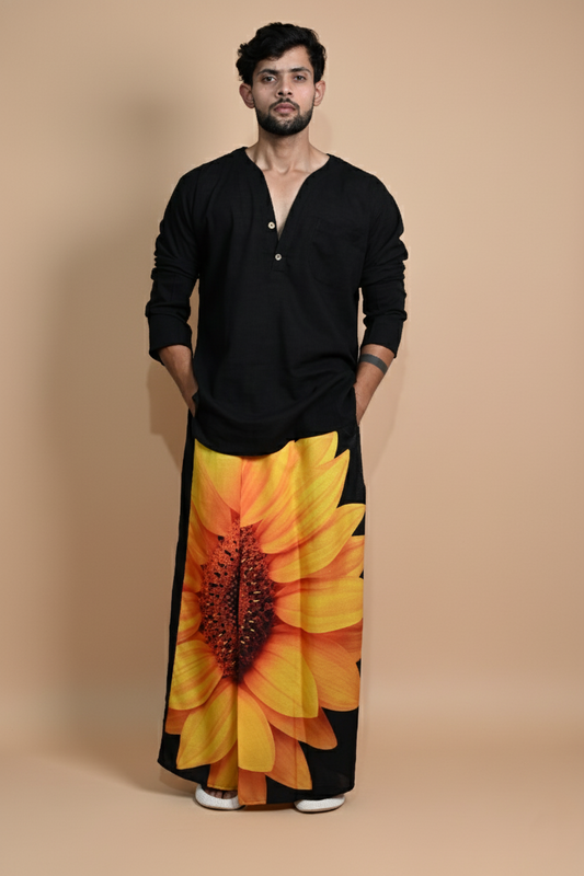 Sunflower Black Pajamalungi