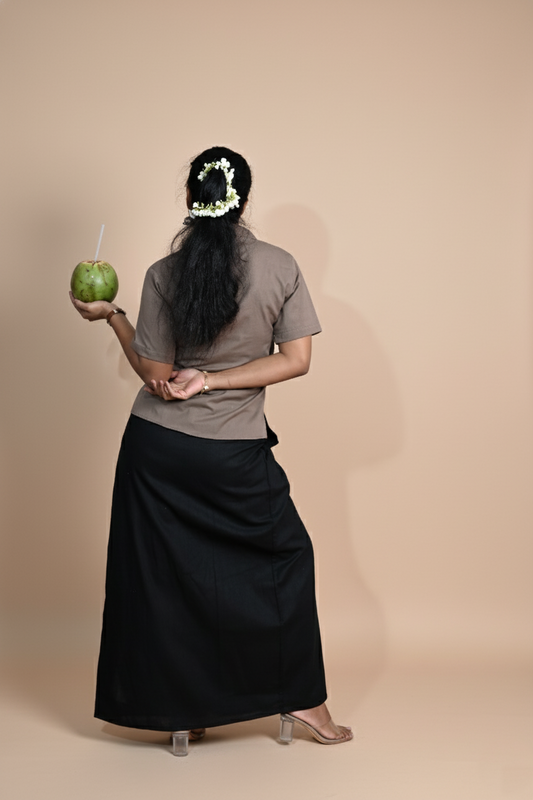 Women Solid White stripes Black Pajamalungi