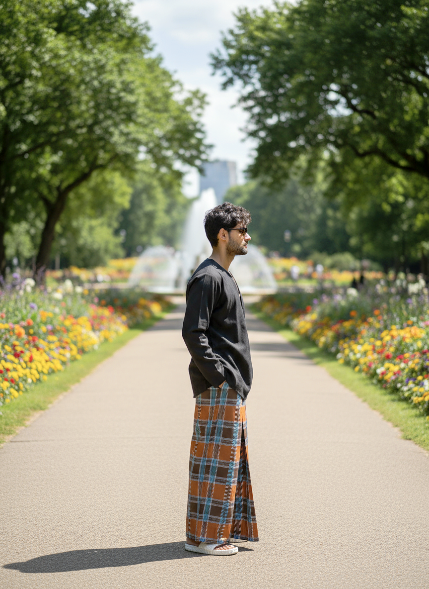 Full sleeves black kurta for men's