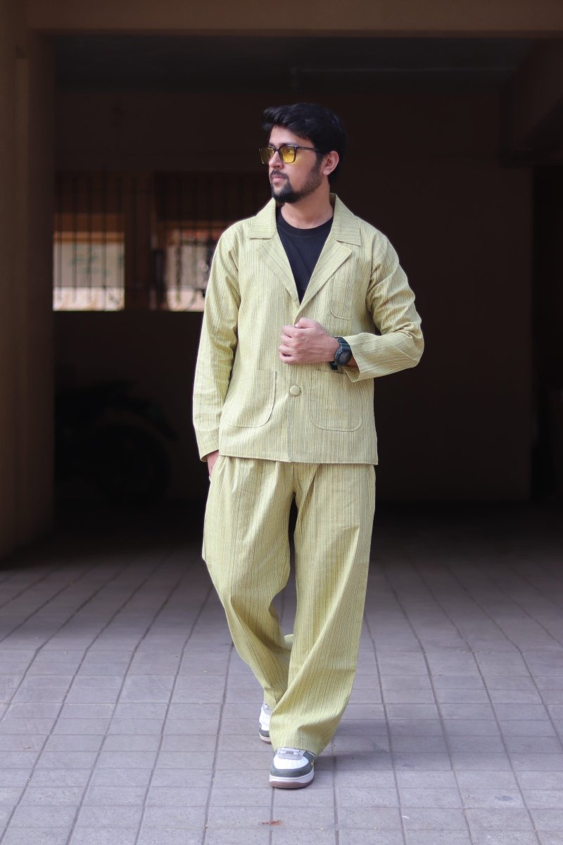 Yellow Stripe Cotton Pajama