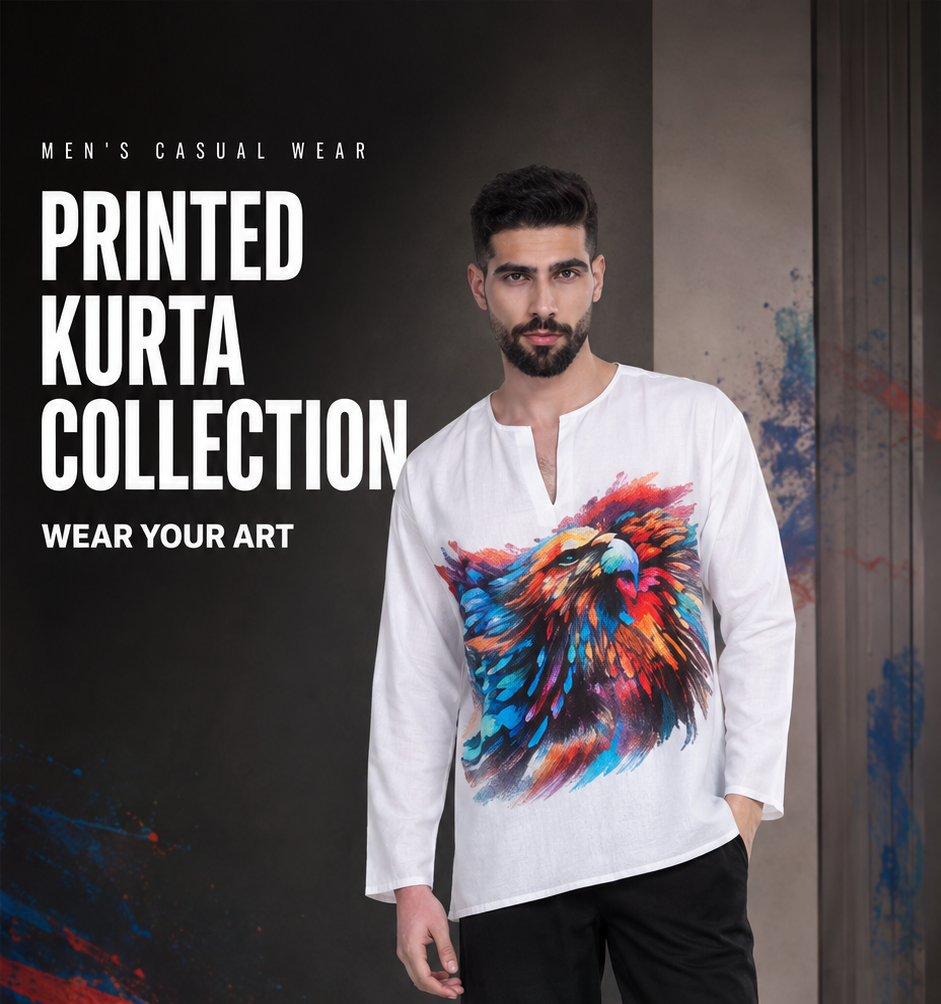 Casual Printed Kurta Collection for Men | Wear Your Art