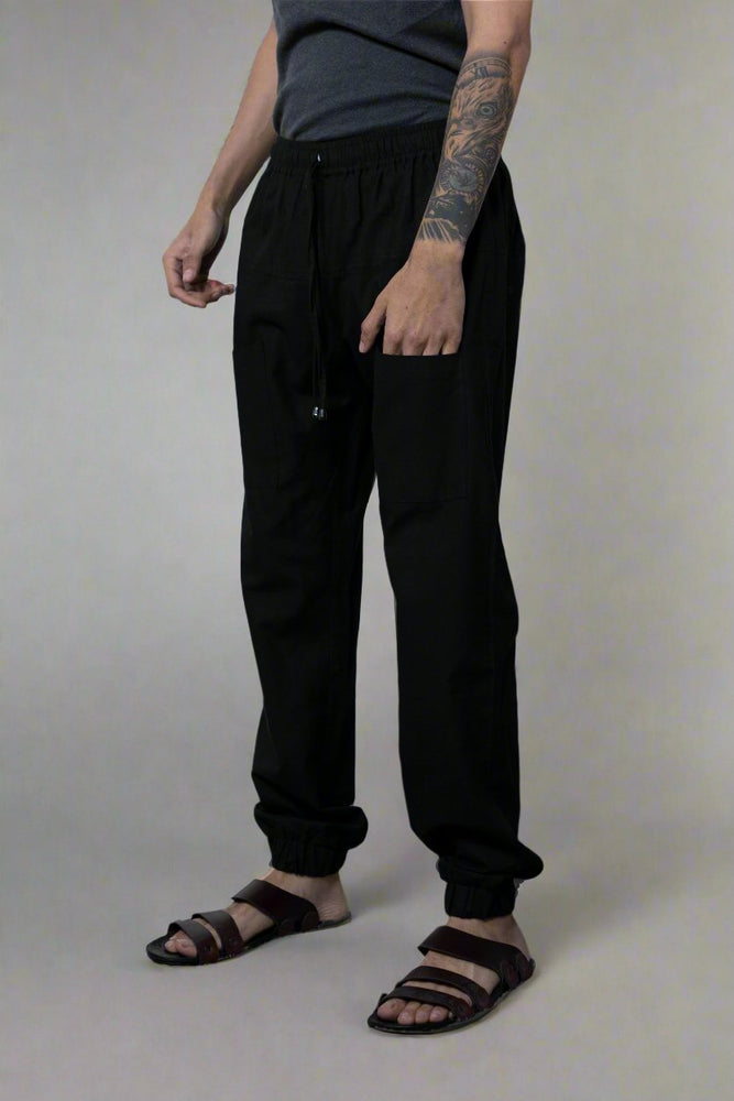 
                      
                        Plain Black Cotton Pajama
                      
                    