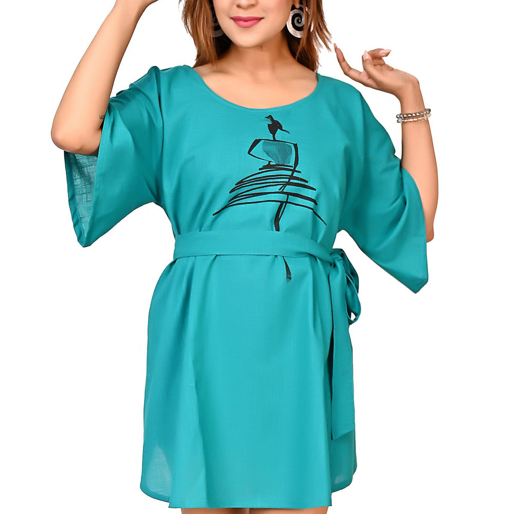 
                      
                        Premium Cotton Top for Women in Teal Blue Colour
                      
                    