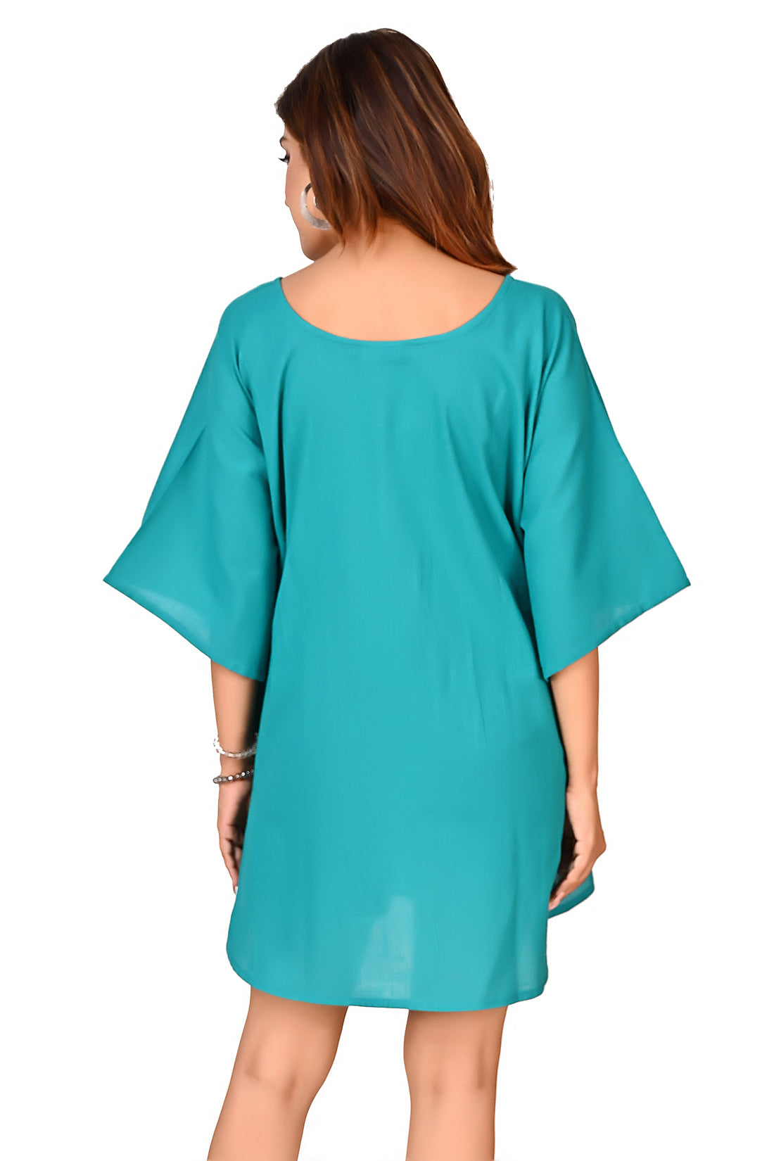 Nirmal online Premium Cotton Top for Women in Teal Blue Colour