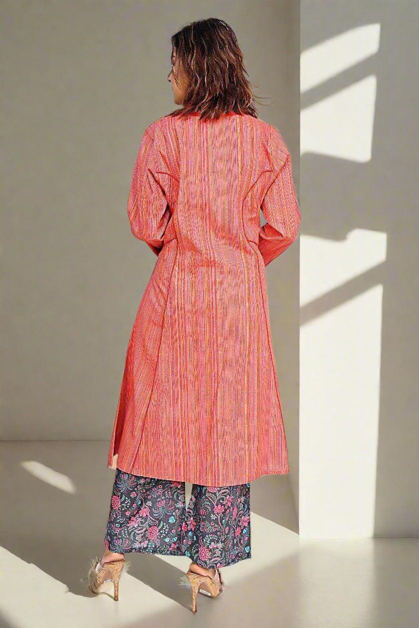 Red Rosewood Charm Dress - Nirmal Online