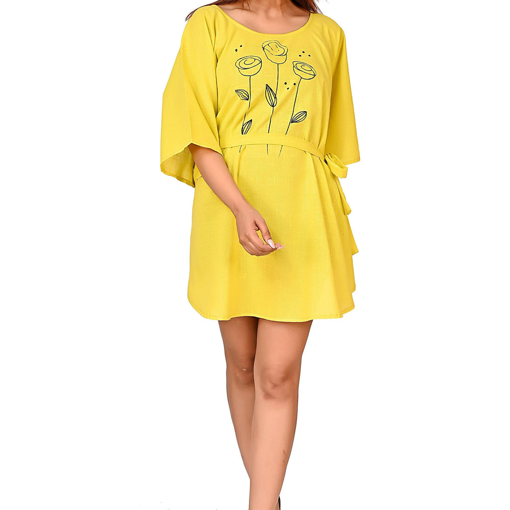 Premium Cotton Top for Women in Yellow Colour