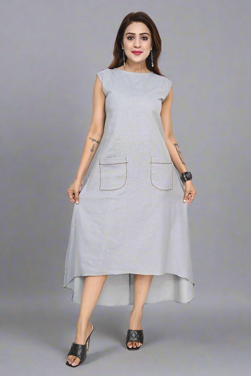 Gray Midnight Edge Dress - Nirmal Online