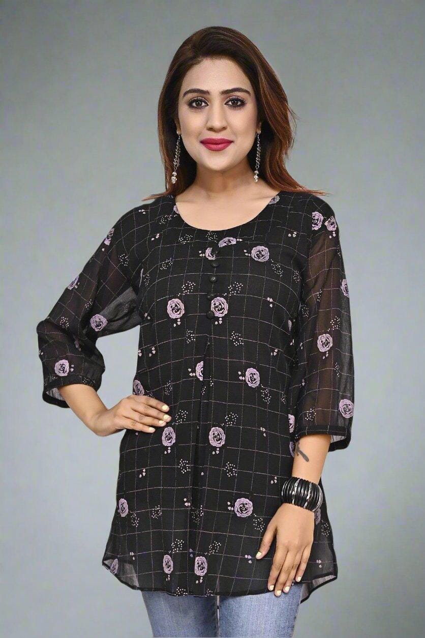 Midnight Bloom Tunic - Nirmal Online