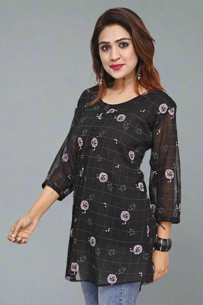 Midnight Bloom Tunic - Nirmal Online