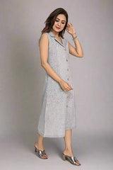 Silver Grace Sleeveless Dress