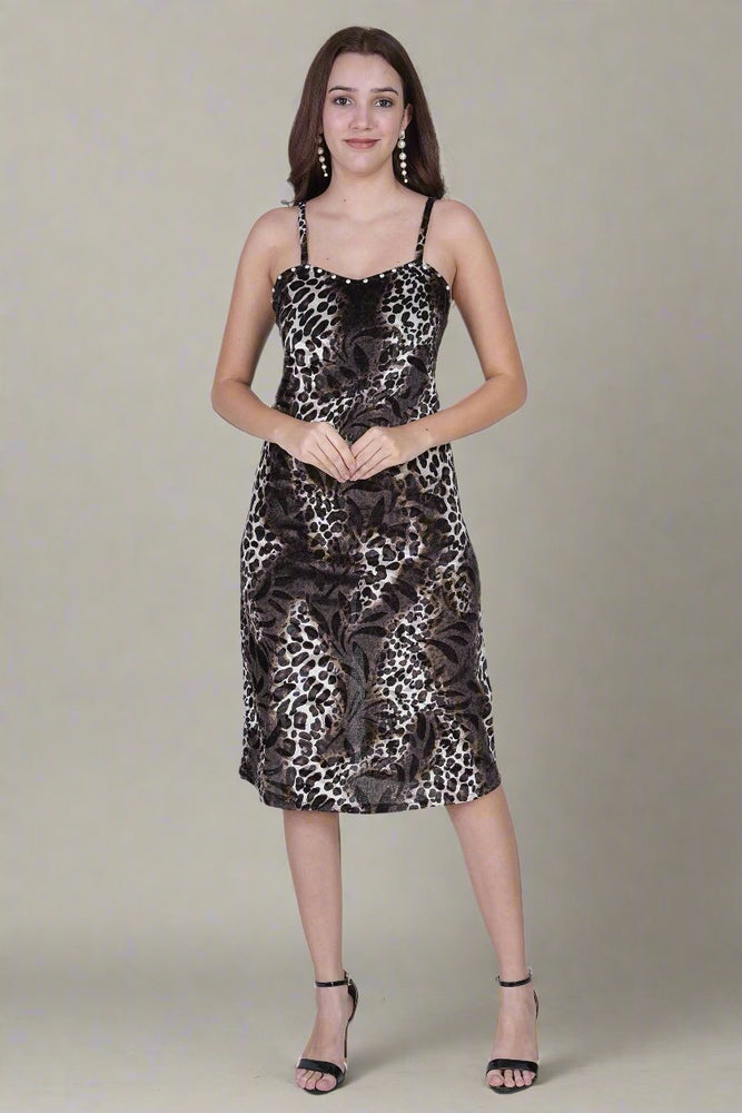 
                      
                        VELVET LEOPARD PRINT DRESS
                      
                    