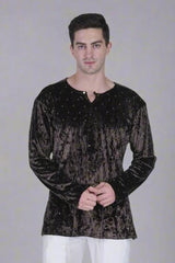Velvet Noir Elegance Kurta