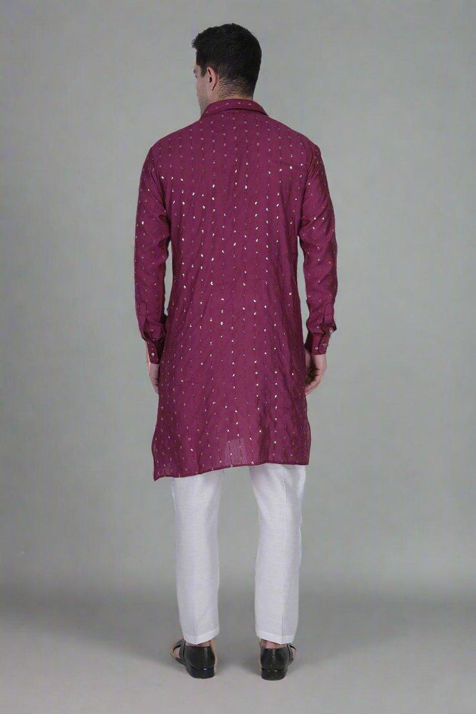 
                      
                        Wine Royale Kurta
                      
                    