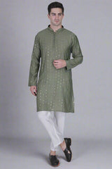 Olive Envy Kurta Pajama Set