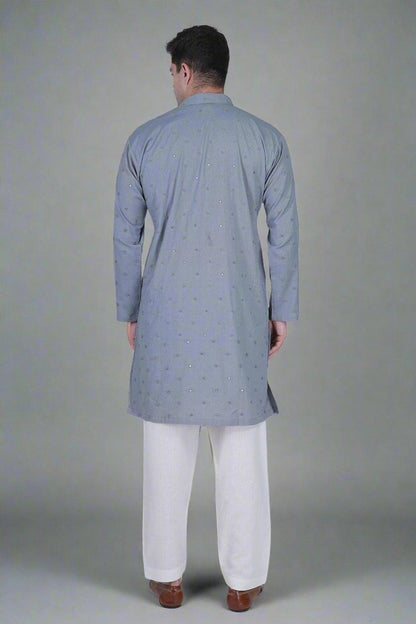 White Cotton Linen blend Men's salwar Pajama