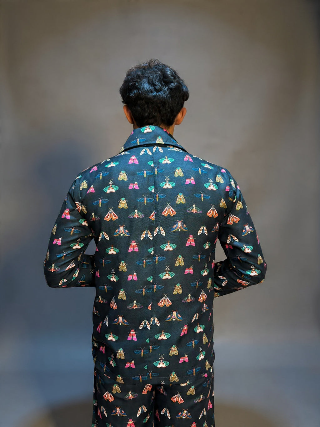 Dark green royal butterfly blazer for men – stylish festive party wear