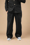 Black Color Cotton Pajama - Nirmal Online
