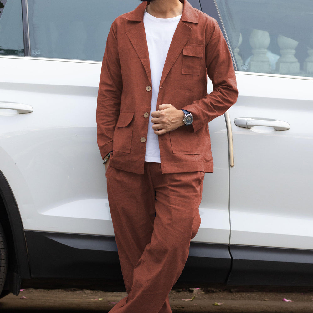 Rust Brown Cotton Pajama