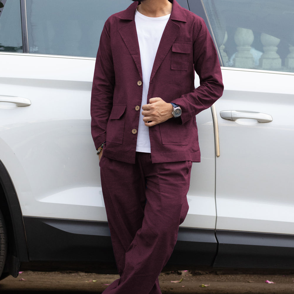 
                      
                        Wine Cotton Pajama
                      
                    