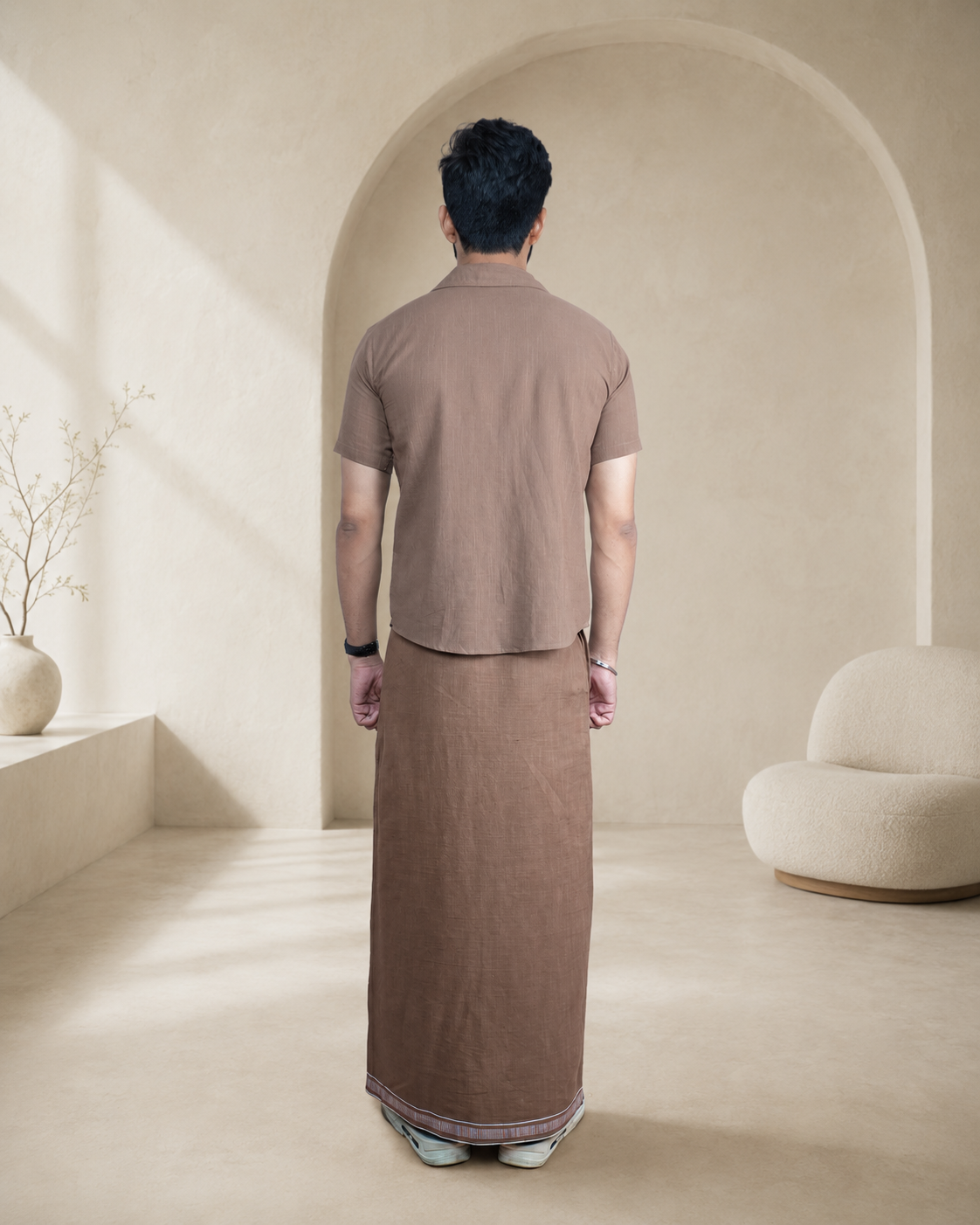 Premium Cotton Stripe Pajamalungi –  Bee Brown