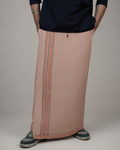 Premium Cotton Stripe Pajamalungi –  Peach Beige