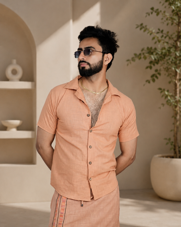 Men's Premium  Peach Shirts