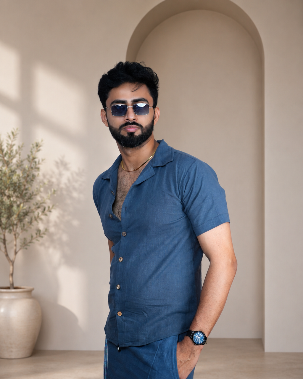 Men's Premium Midnight Blue Shirts
