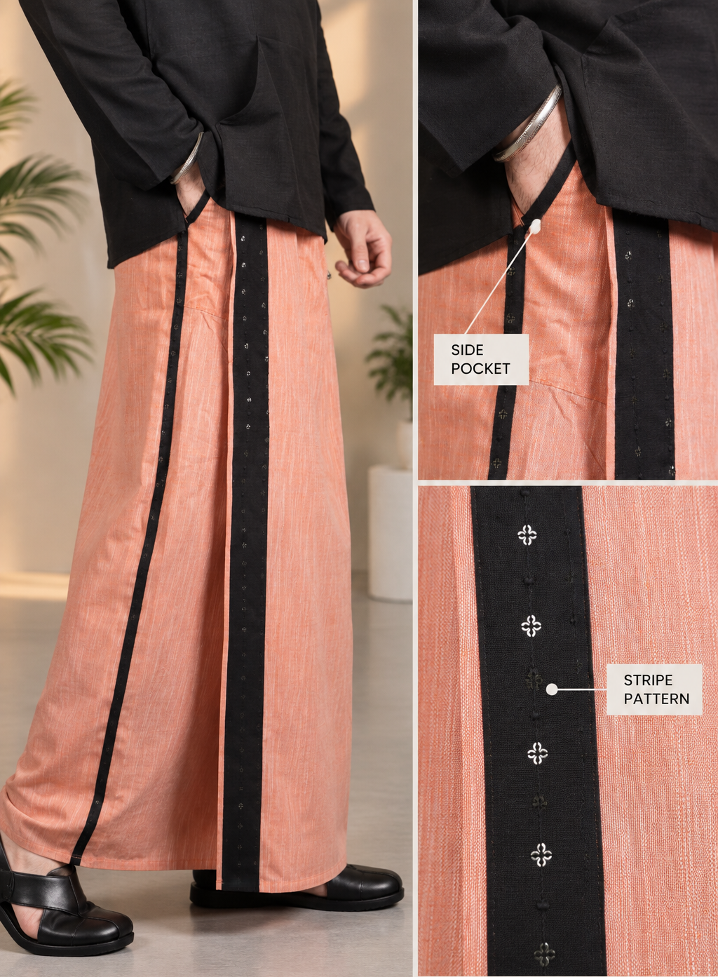 Men's Kesar Noir Pajamalungi