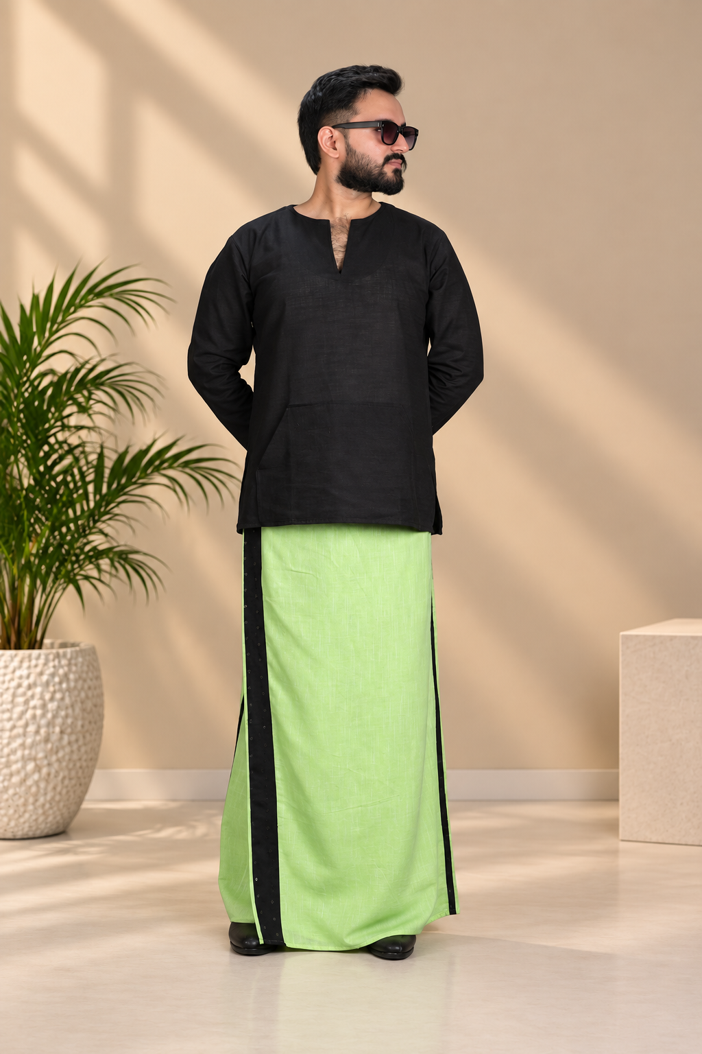 Men's Spring Leaf PajamaLungi