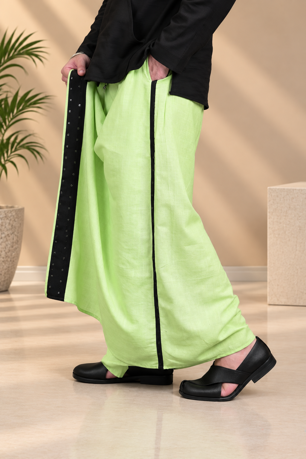 Men's Spring Leaf PajamaLungi