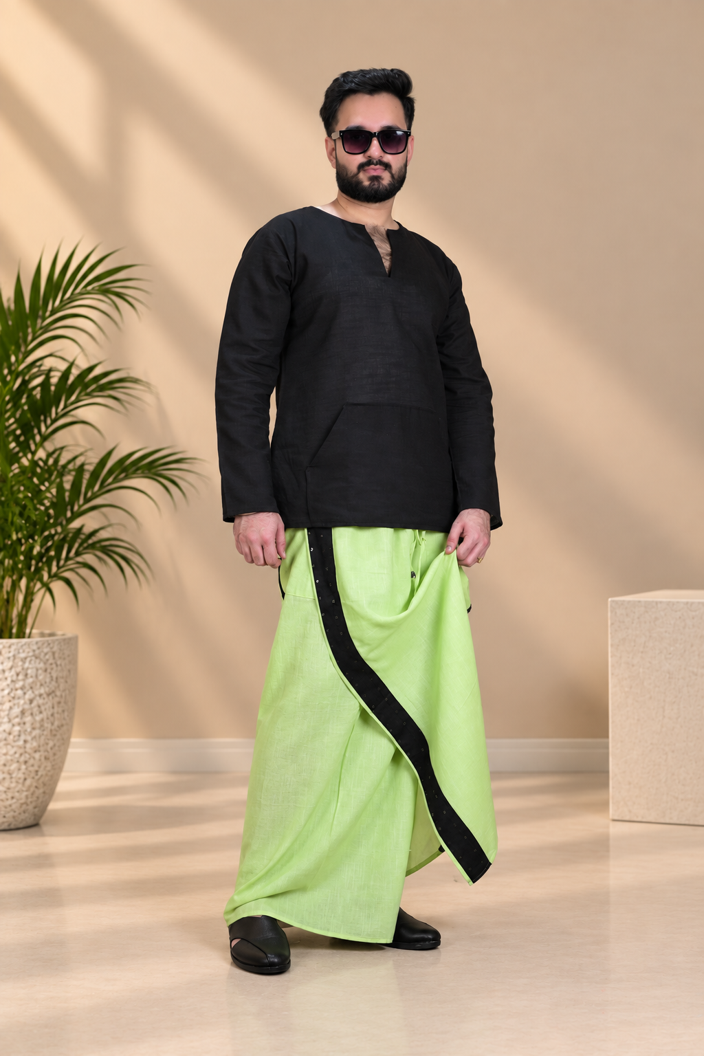 Men's Spring Leaf PajamaLungi