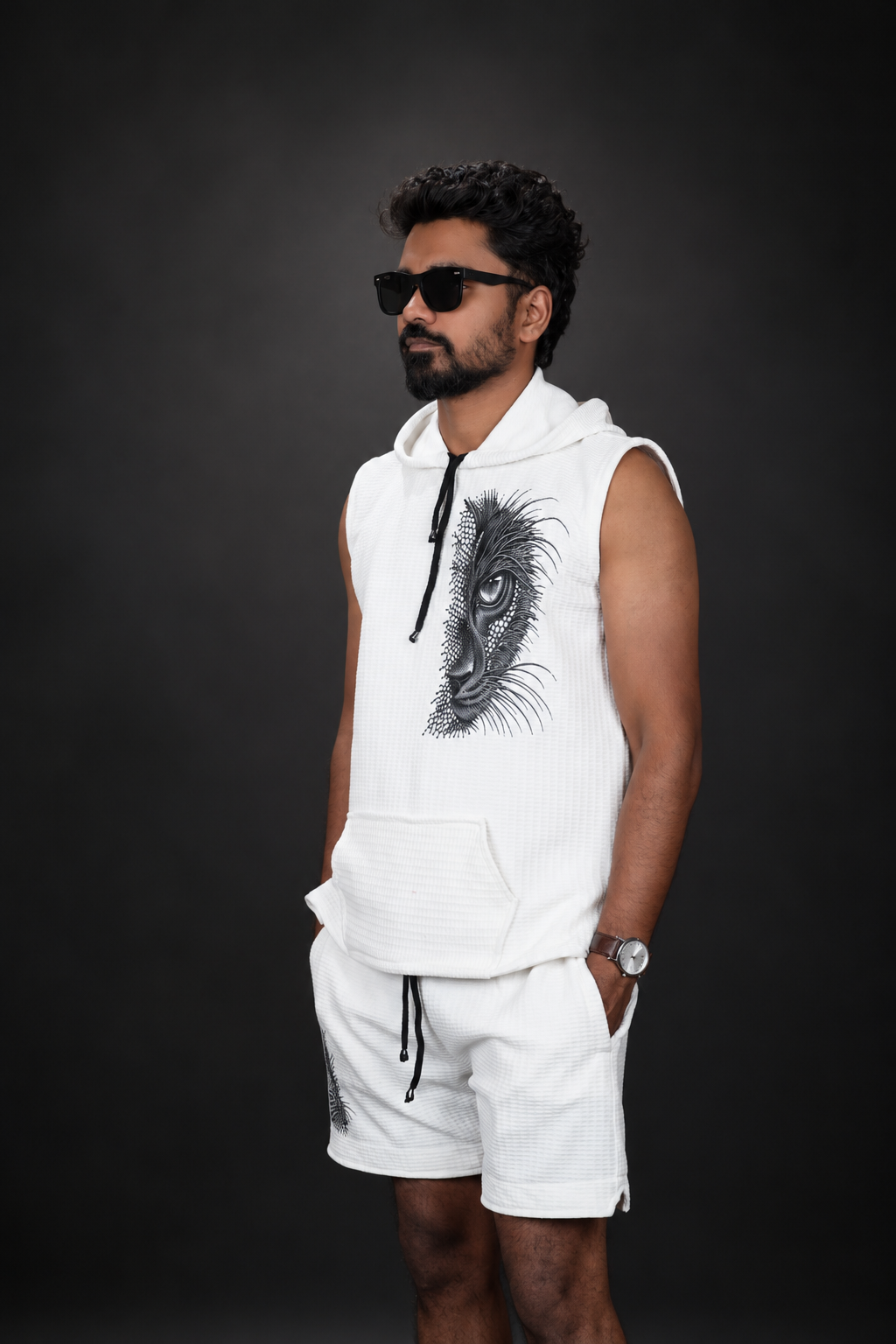 Men's Shadow Panther Sleeveless Hoodie