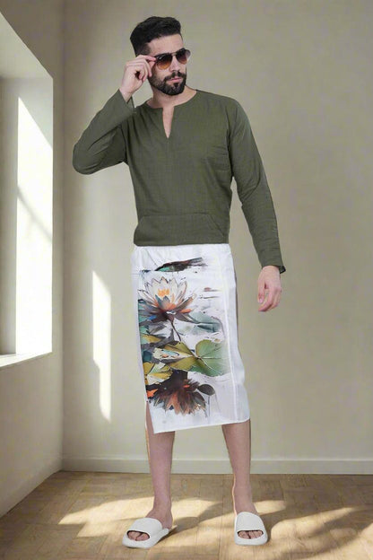 Serene Lotus Ensemble PajamaLungi