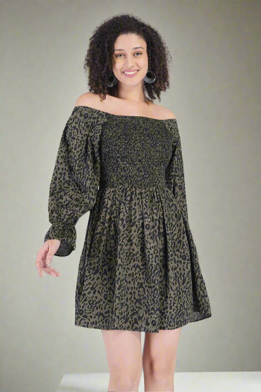 Wild Elegance Mini Dress - Nirmal Online