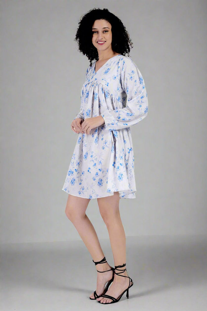 
                      
                        Orchid Flower Printed Short Dress
                      
                    