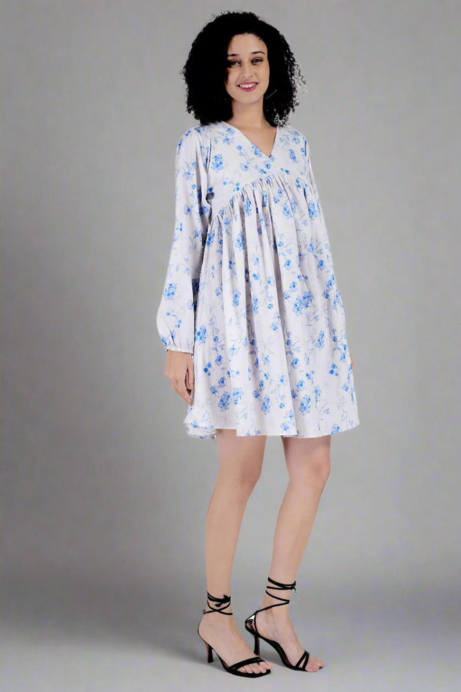 
                      
                        Orchid Flower Printed Short Dress
                      
                    