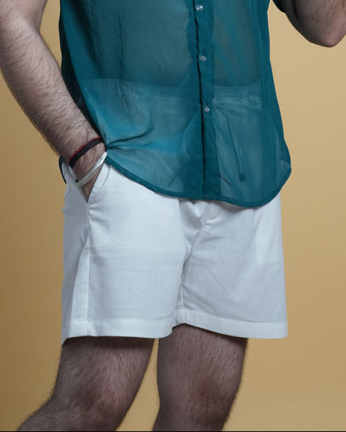 Men Ramagreen Colour Georgette Shirt