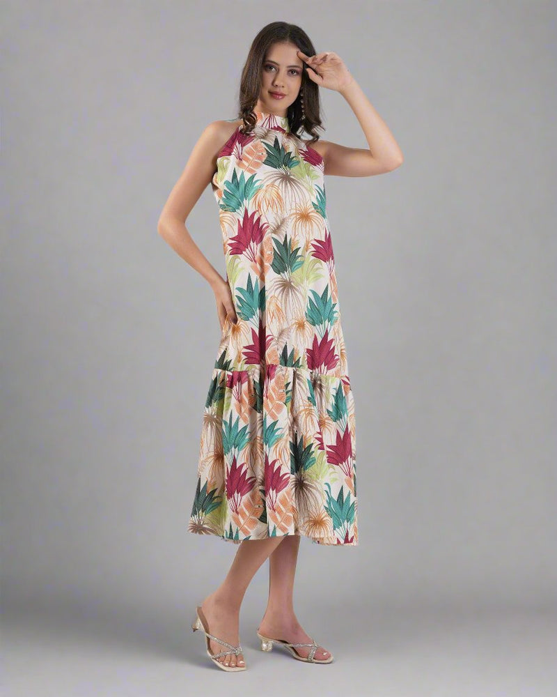 
                      
                        Printed Jungle Leaves Dress for Women
                      
                    